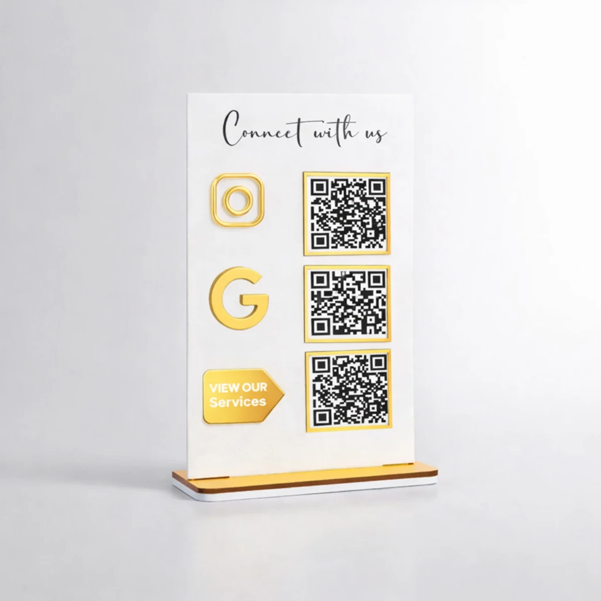3 QR Premium Digital Catalog, Google review, Instagram Stand